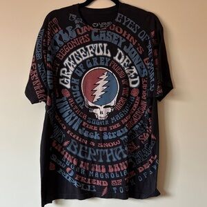 Liquid Blue Grateful Dead Black and Red Tee